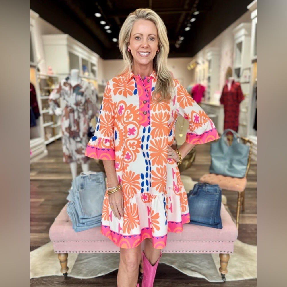 Jade Placket Dress Summer Edge sz Med